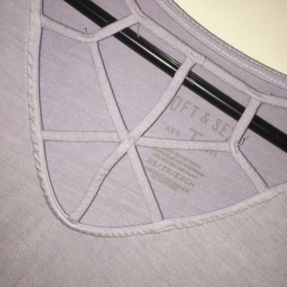 Purple Cross crossed top from AE.